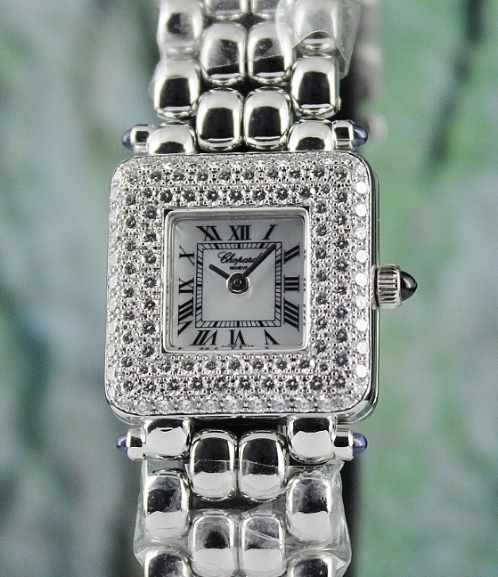 (image for) LIKE NEW CHOPARD 18K WHITE GOLD DIAMOND WATCH